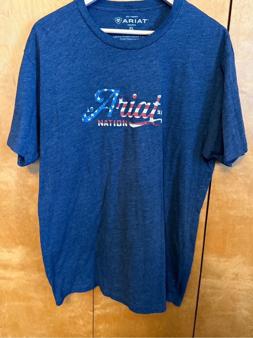 Ariat Nation Patriotic Logo Tee - Blue Men size XL